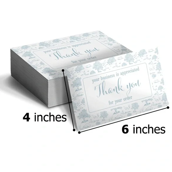 💙25 Premium Cardstock- Blue Toile cards 4 x 6 inch - Picture 1 of 4